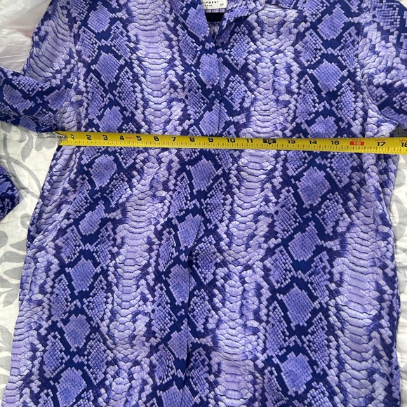 Equipment Femme Blue Silk Snake Print Dress S/P - Picture 6 of 7